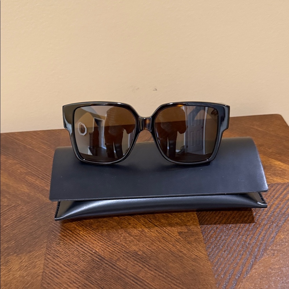 YSL Brown tortoise shell Oversized Sunglasses